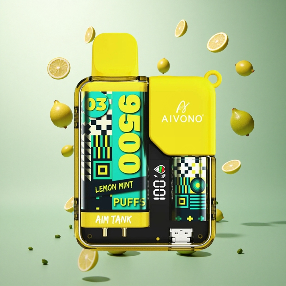 Aivono Aim Tank 9500 Lemon Mint 650mAh 5% Nicotine Aivono Aim Tank 9500 Lemon Mint 650mAh 5% Nicotine
