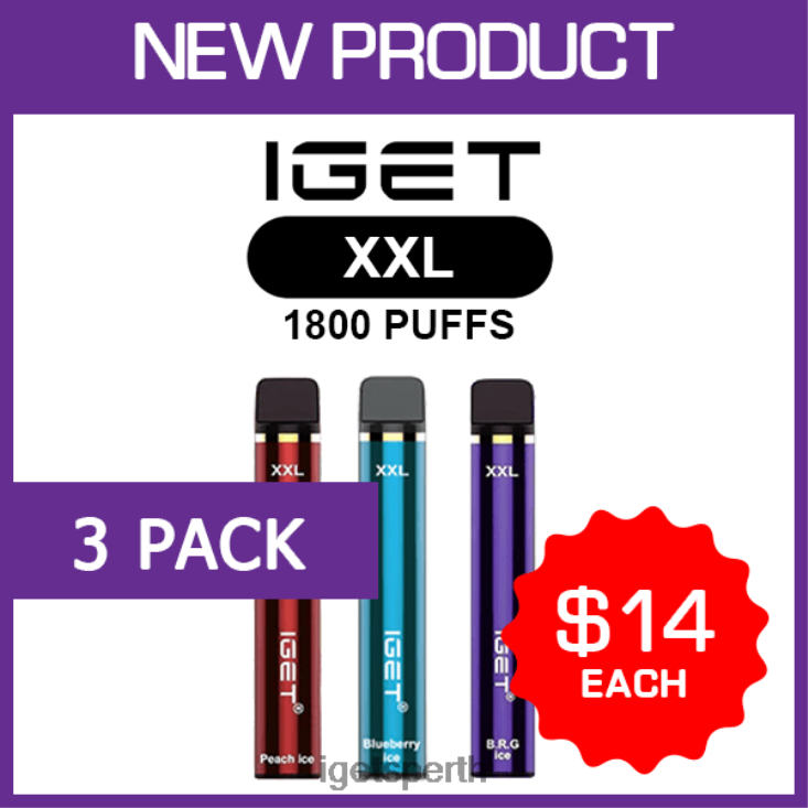 IGET XXL - 1800 PUFFS - 3 PACK 40Z8463
