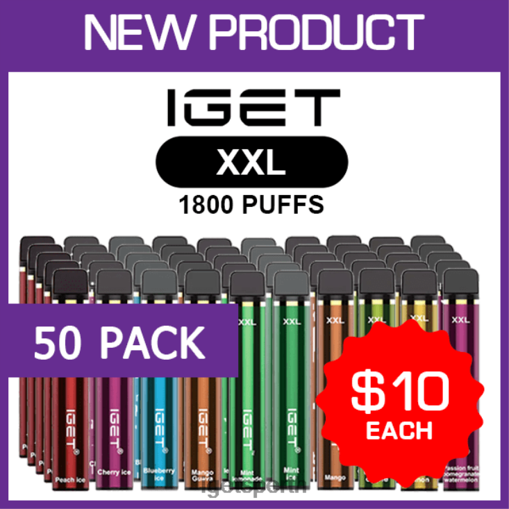 IGET XXL - 1800 PUFFS - 50 PACK 40Z8477