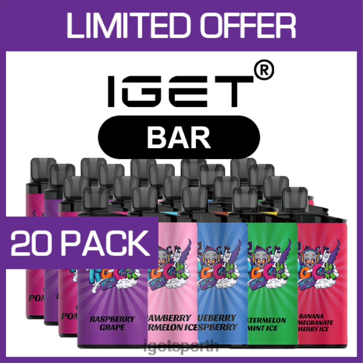 IGET BAR - 3500 PUFFS - 20 PACK 40Z8483