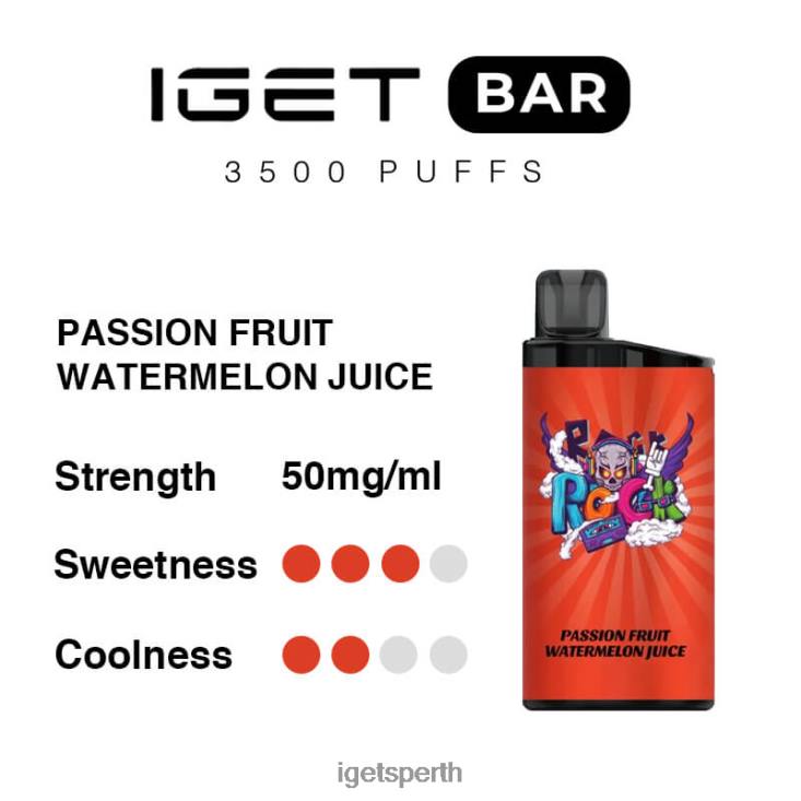 IGET Bar 3500 Puffs 40Z8289 Passion Fruit Watermelon Juice