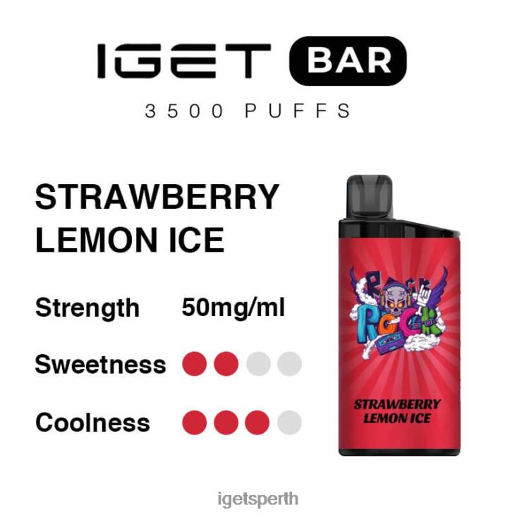 IGET Bar 3500 Puffs 40Z8293 Strawberry Lemon Ice