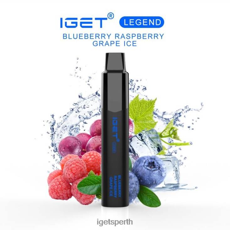 IGET LEGEND - 4000 PUFFS 40Z8659 Blueberry Raspberry Grape Ice