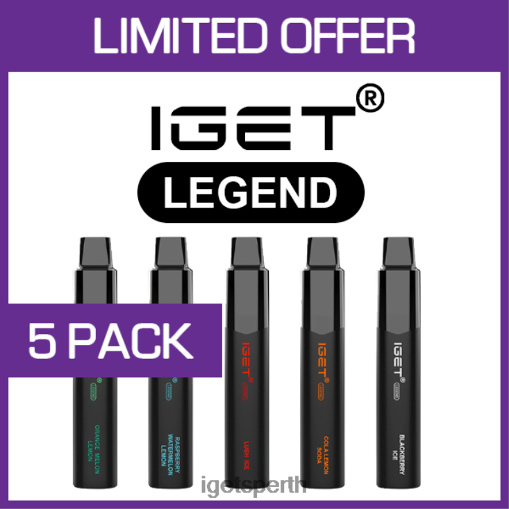 IGET LEGEND - 4000 PUFFS - 5 PACK 40Z8519