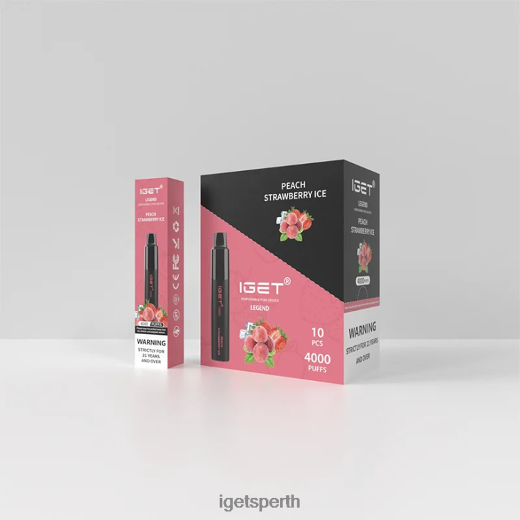 IGET Legend 4000 Puffs 40Z8330 Peach Strawberry Ice
