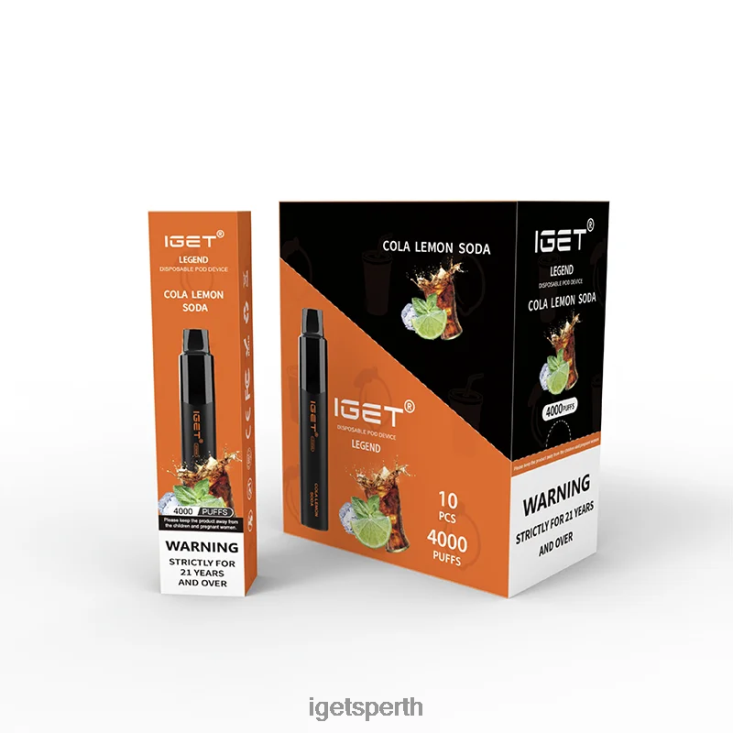 IGET Legend 4000 Puffs 40Z8349 Cola Lemon Soda