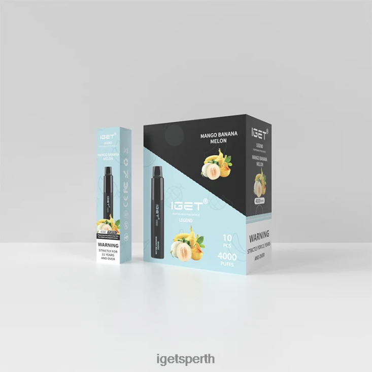 IGET Legend 4000 Puffs 40Z8350 Mango Banana Melon