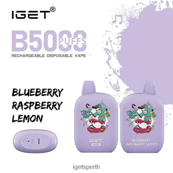 IGET B5000 40Z8308 Blueberry Raspberry Lemon IGET B5000 40Z8308 Blueberry Raspberry Lemon