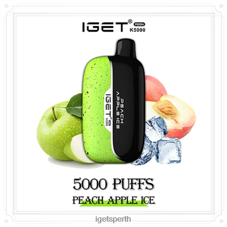 IGET Moon 5000 Puffs 40Z8217 Peach Apple Ice