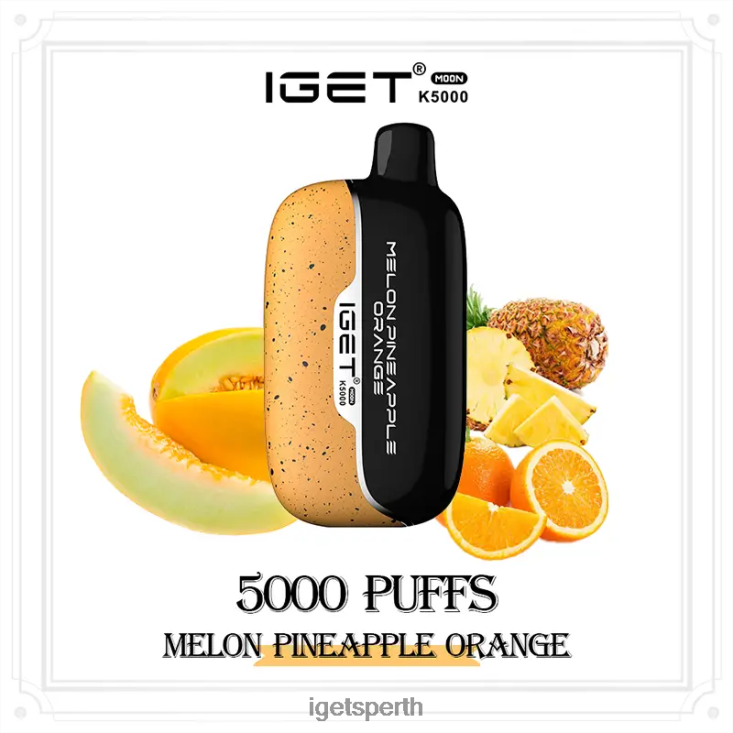 IGET Moon 5000 Puffs 40Z8223 Melon Pineapple Orange