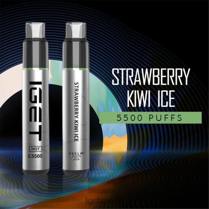 IGET HOT - 5500 PUFFS 40Z8583 Strawberry Kiwi Ice