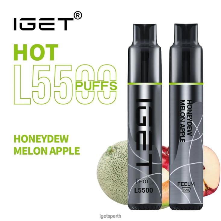 IGET HOT - 5500 PUFFS 40Z8593 Honeydew Melon Apple