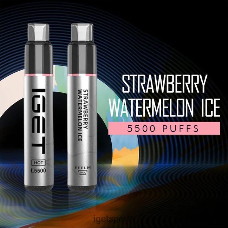 IGET HOT - 5500 PUFFS 40Z8635 Strawberry Watermelon Ice