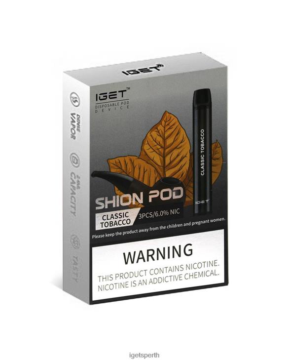 3 x IGET Shion 40Z89 Classic Tobacco