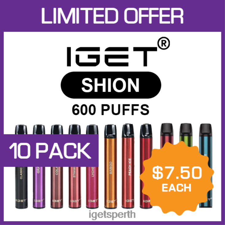 IGET SHION - 600 PUFFS - 10 PACK 40Z8507