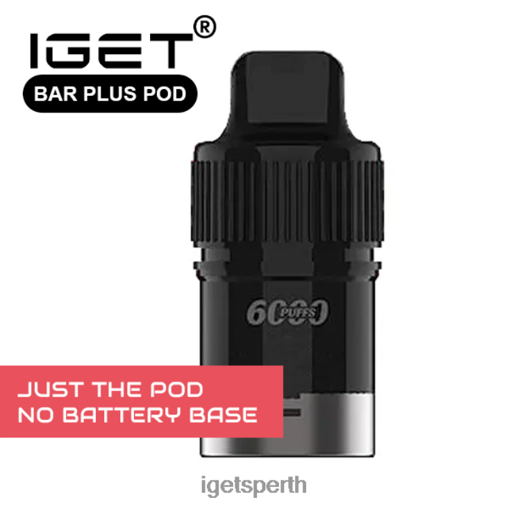 IGET BAR PLUS - POD ONLY - BLUEBERRY RASPBERRY BUBBLE GUM - 6000 PUFFS (NO BATTERY BASE) 40Z8686 Onlyblueberry Raspberry Bubble Gum